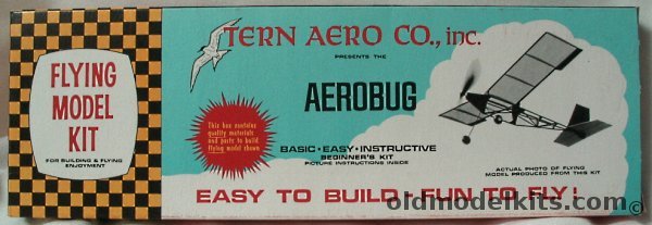 Tern Aero Aerobug - Rubber Powered Flying Airplane Model, 110 plastic model kit